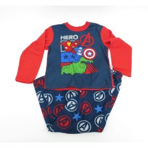 Marvel Avengers Pajama Set & Robe Kids Fleece Size 6 NWOT